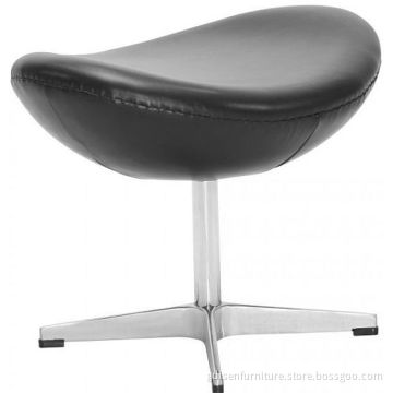 Egg Chair Stool by Leather Upholstered